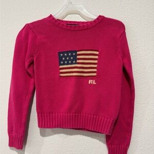 Ralph Lauren Fuchsia Flag Sweater